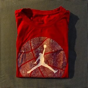 Boys L Red Air Jordan T-Shirt